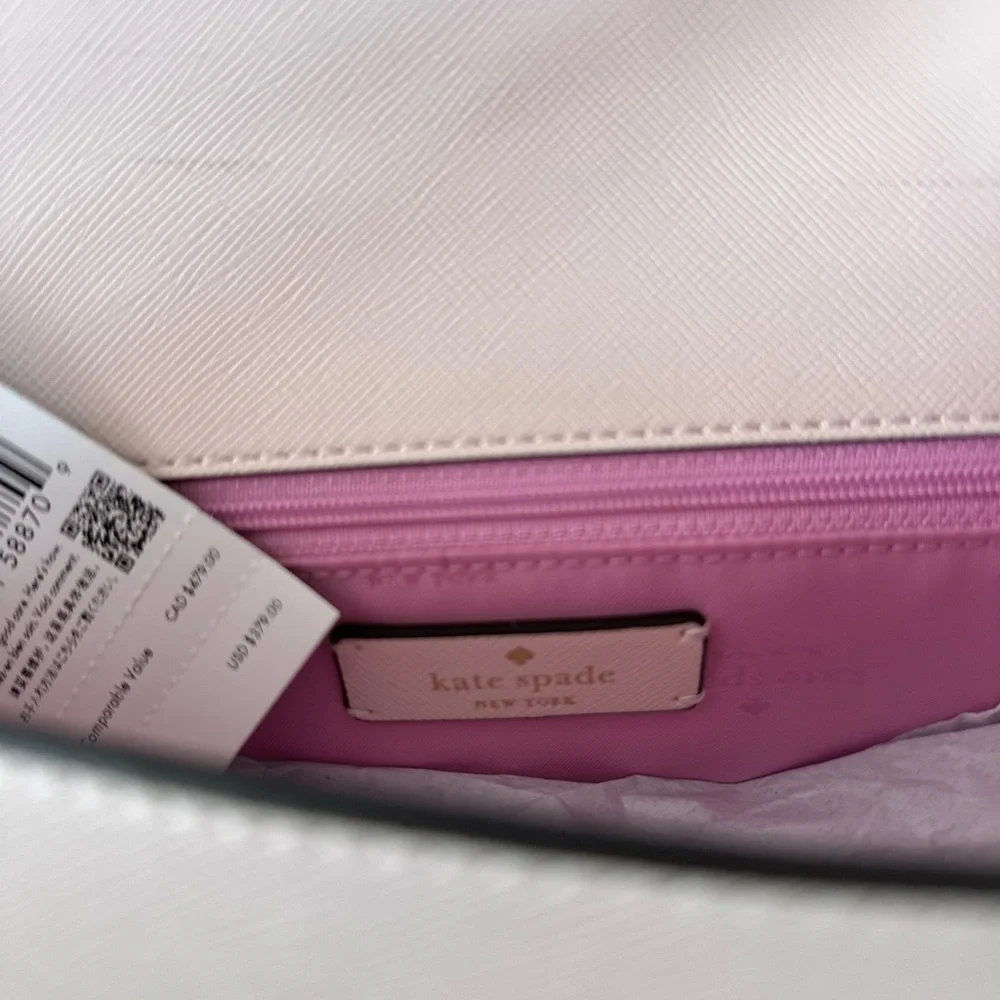 NWT rt$379 Kate Spade New York Pink Heart-Embellished Crossbody Bag - Picture 6 of 7